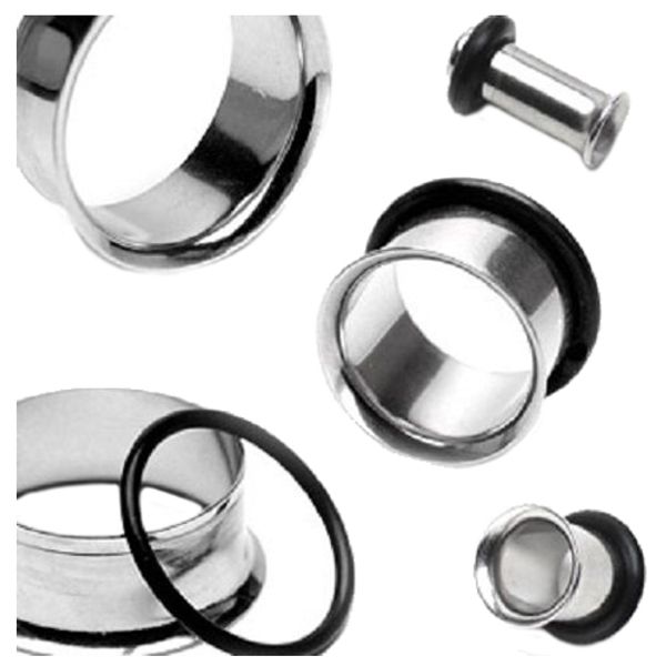 1 pair single flare stainless steel ear plugs rings tunnel earlet piercing jewelry steel color, 10mm, Silver
1 pair single flare stainless steel ear plugs rings tunnel earlet piercing jewelry steel color, 10mm, Silver