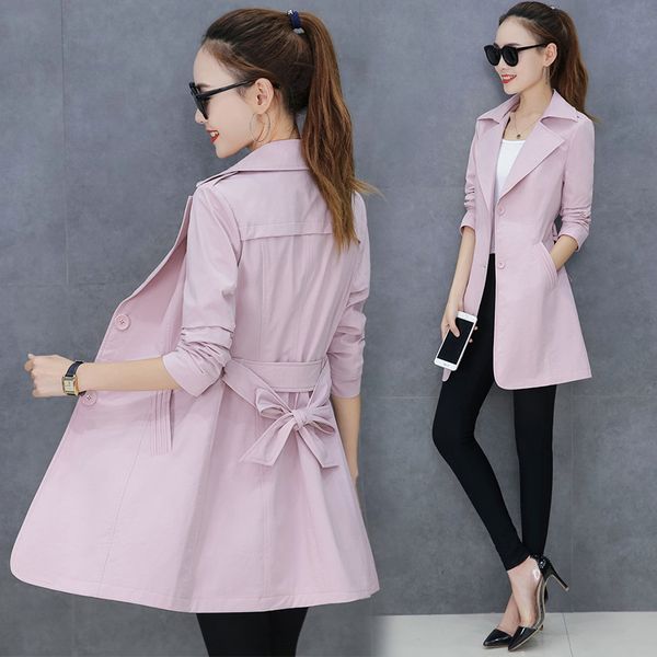 windbreaker female long section 2020 spring new korean slim coat wild waist tide leisure, Tan;black
windbreaker female long section 2020 spring new korean slim coat wild waist tide leisure, Tan;black
