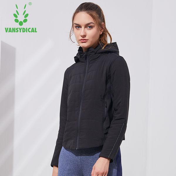vansydical sports cotton padded autumn winter women's zip-up hooded windbreaker coat outdoor running fitness yoga jacket, Black;red
vansydical sports cotton padded autumn winter women's zip-up hooded windbreaker coat outdoor running fitness yoga jacket, Black;red