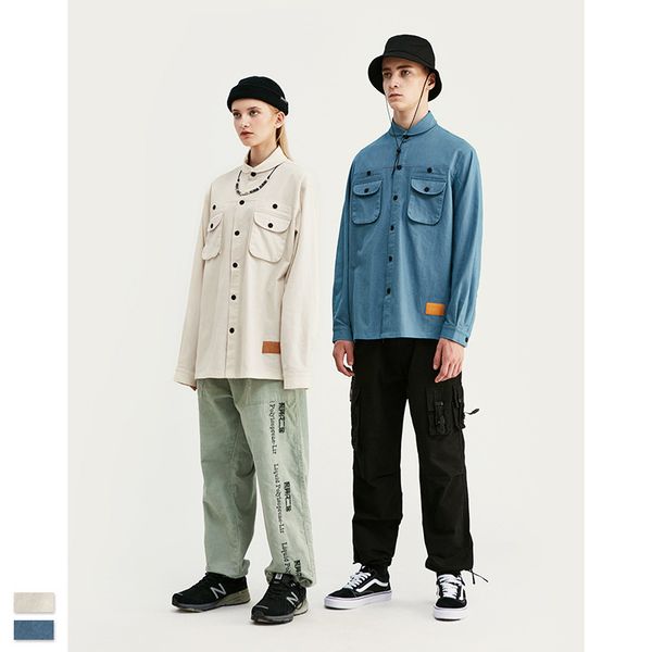 vimass fashion men's printed long-sleeved casual shirt 2020 new men's social slim collar button stitching design simple, White;black 
vimass fashion men's printed long-sleeved casual shirt 2020 new men's social slim collar button stitching design simple, White;black
