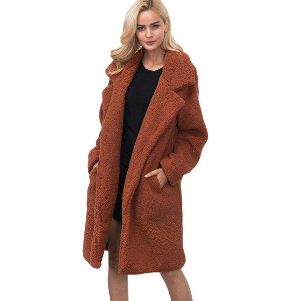 women winter fur coat long sleeve faux fur outerwear lady long jacket brand fluffy shaggy coats warm cardigan mujer female, Black
women winter fur coat long sleeve faux fur outerwear lady long jacket brand fluffy shaggy coats warm cardigan mujer female, Black