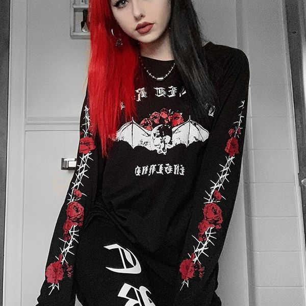 women gothic sweatshirt punk pullovers black retro skull rose printed long sleeve causal long sweatshirt blouse moletom
women gothic sweatshirt punk pullovers black retro skull rose printed long sleeve causal long sweatshirt blouse moletom