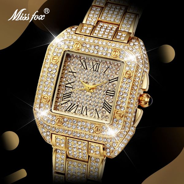 missfox brand watches for man bling bling diamond square roman numerber waterproof watch gift dropshipping 2020 sell, Slivery;brown
missfox brand watches for man bling bling diamond square roman numerber waterproof watch gift dropshipping 2020 sell, Slivery;brown