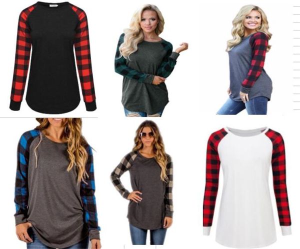 women plaid panel raglan t-shirts large size long sleeve pullover t-shirt fashion sweatshirt spring autumn shirt a11084 plus size s-5xl, White
women plaid panel raglan t-shirts large size long sleeve pullover t-shirt fashion sweatshirt spring autumn shirt a11084 plus size s-5xl, White
