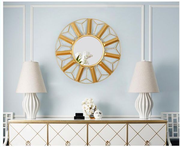american wrought iron round wheel wall decorative mirror wall mural crafts home livingroom background hangings decoration
american wrought iron round wheel wall decorative mirror wall mural crafts home livingroom background hangings decoration