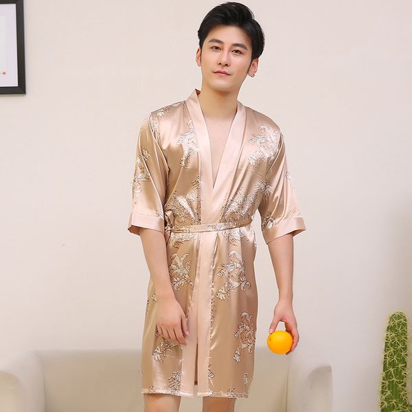 summer new men robe print dragon nightgown satin sleepwear nightwear chinese style rayon sleep shirt kimono bathrobe robes xxl, Black;brown
summer new men robe print dragon nightgown satin sleepwear nightwear chinese style rayon sleep shirt kimono bathrobe robes xxl, Black;brown