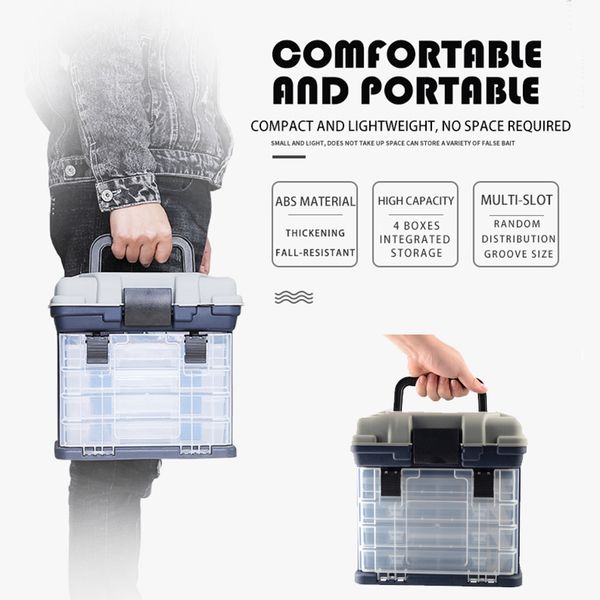 27*17*26cm 5 layer pp+abs big fishing tackle box plastic handle fishing box carp tools accessories
27*17*26cm 5 layer pp+abs big fishing tackle box plastic handle fishing box carp tools accessories