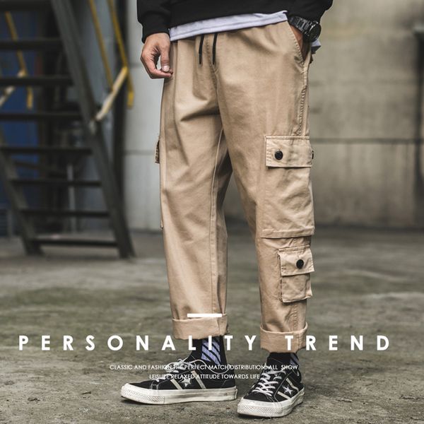 binhiiro autumn new men cargo pants casual polyester cotton drawstring men full length pockets black green khaki trousers
binhiiro autumn new men cargo pants casual polyester cotton drawstring men full length pockets black green khaki trousers