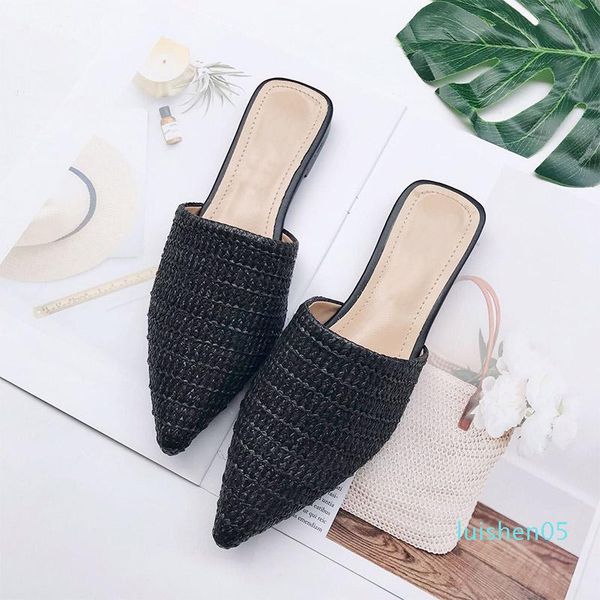 mcckle women pointed toe flat summer slippers mules ladies cane slip on flip flops fashion shoes female casual fashion l05, Black
mcckle women pointed toe flat summer slippers mules ladies cane slip on flip flops fashion shoes female casual fashion l05, Black