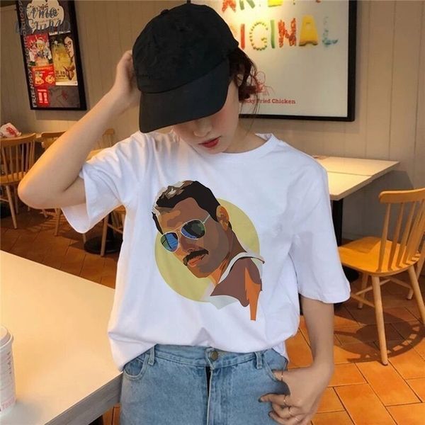 freddie mercury the queen band t shirt women hip rock hipster t shirt vintage female casual cute cool girl, White
freddie mercury the queen band t shirt women hip rock hipster t shirt vintage female casual cute cool girl, White