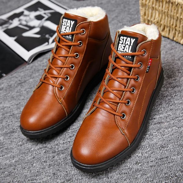 2019 winter new trend men's boots rain and snow noodles plus velvet comfortable warm inside sturdy sole short tube men's boots, Black
2019 winter new trend men's boots rain and snow noodles plus velvet comfortable warm inside sturdy sole short tube men's boots, Black