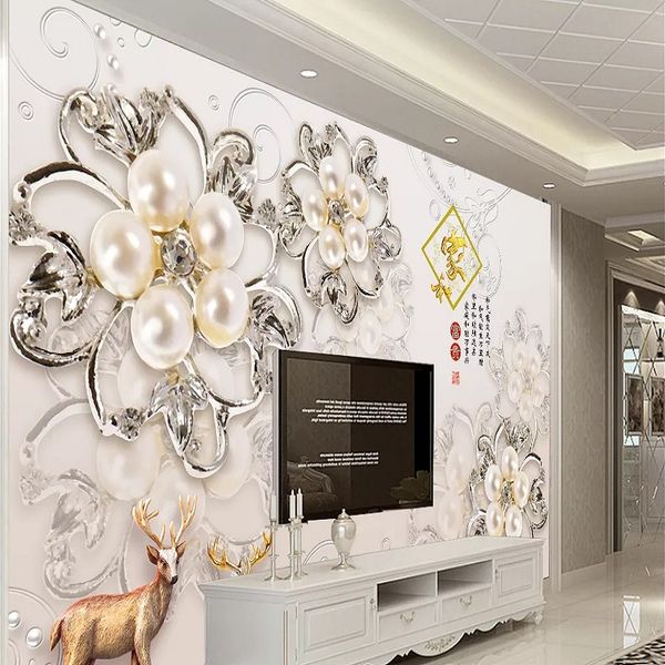 custom large mural 3d wallpaper modern creative fashion jewelry flowers chinese fawn abstract tv wall decor deep 5d embossed
custom large mural 3d wallpaper modern creative fashion jewelry flowers chinese fawn abstract tv wall decor deep 5d embossed