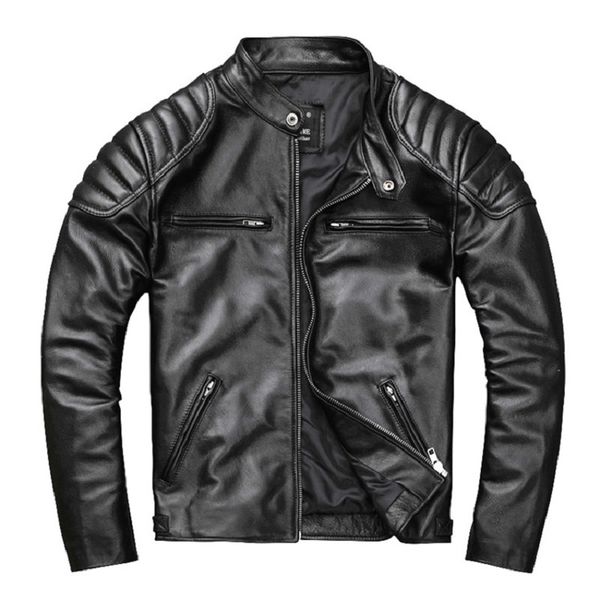 2020 black men slim fit american motorcycle leather jacket plus size 4xl genuine cowhide short biker leather coat ing
2020 black men slim fit american motorcycle leather jacket plus size 4xl genuine cowhide short biker leather coat ing