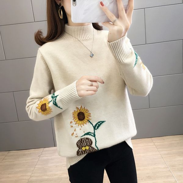 feminino new winter 2019 lazy wind loose a turtleneck sweater female students very fairy knit wear outside network, White;black
feminino new winter 2019 lazy wind loose a turtleneck sweater female students very fairy knit wear outside network, White;black
