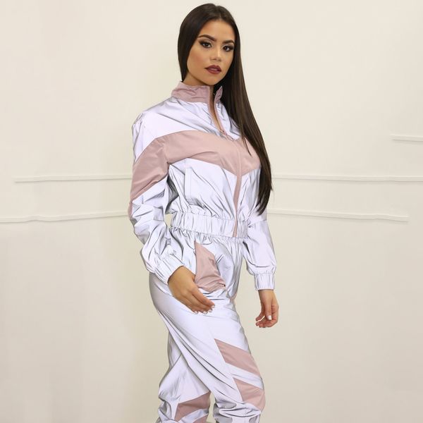 luxury women's 2pcs sets designer women suit jogging tracksuits splicing reflective movement brand suits shirt and pants-ied, White
luxury women's 2pcs sets designer women suit jogging tracksuits splicing reflective movement brand suits shirt and pants-ied, White