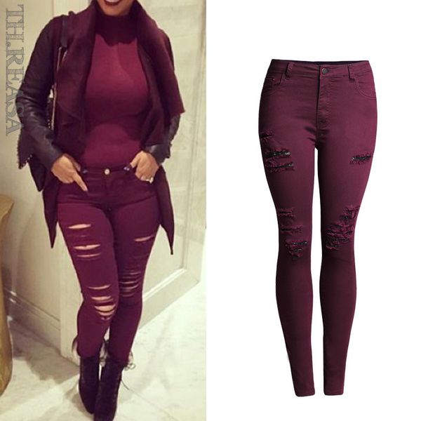 fashion ripped women jeans slim elastic washed denim pants high waist hole plus size stretch jeans female, Blue
fashion ripped women jeans slim elastic washed denim pants high waist hole plus size stretch jeans female, Blue