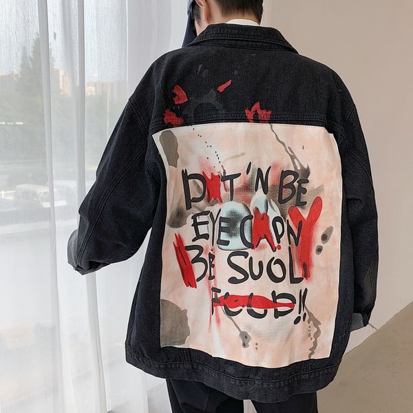 hip hop denim jacket men's fashion print casual loose denim jackets mens streetwear wild bomber jacket men coat cowboy outwear, Black;brown
hip hop denim jacket men's fashion print casual loose denim jackets mens streetwear wild bomber jacket men coat cowboy outwear, Black;brown