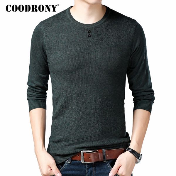 coodrony brand sweater men autumn winter woolen sweaters knitwear pull homme streetwear casual button o-neck pullover men 91048, White;black
coodrony brand sweater men autumn winter woolen sweaters knitwear pull homme streetwear casual button o-neck pullover men 91048, White;black