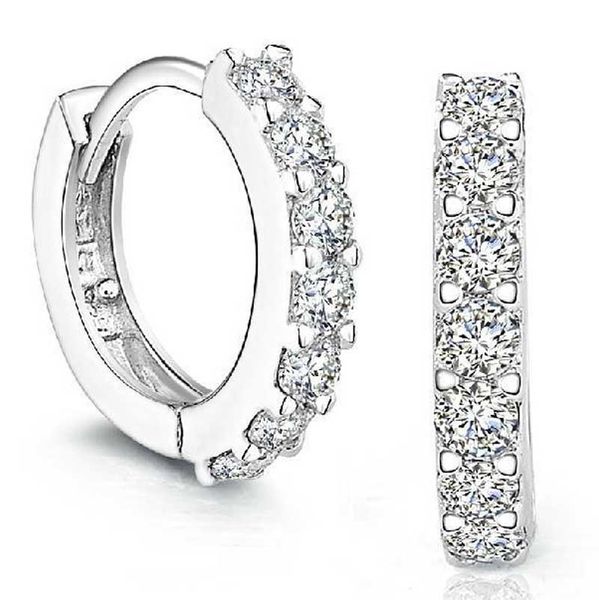 1 pair silvering plated huggies earrings small round rhinestones earrings women's fashion jewelry gifts boho 2019 l0612, Silver
1 pair silvering plated huggies earrings small round rhinestones earrings women's fashion jewelry gifts boho 2019 l0612, Silver