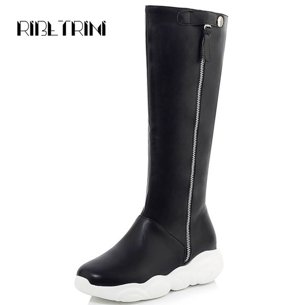 ribetrini knee high motorcycle boots for women round toe platform outdoor shoes woman autumn winter zipper boots big size 29-46, Black
ribetrini knee high motorcycle boots for women round toe platform outdoor shoes woman autumn winter zipper boots big size 29-46, Black