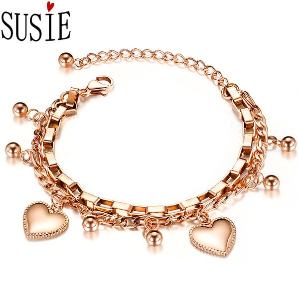 love susie bracelet stainless steel classic style titanium bangles with hearty beads jewelery bracelets women accessories gifts, Black
love susie bracelet stainless steel classic style titanium bangles with hearty beads jewelery bracelets women accessories gifts, Black
