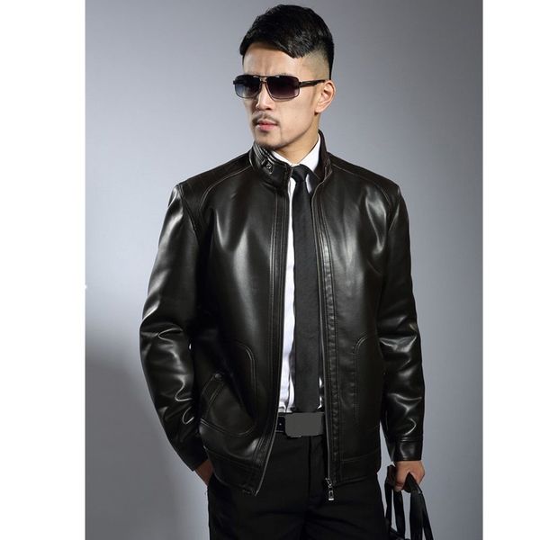 mens leather jacket winter faux pu leather long sleeve coat fur fleece stand warm casual slim fit for party office travel dating, Black;brown
mens leather jacket winter faux pu leather long sleeve coat fur fleece stand warm casual slim fit for party office travel dating, Black;brown