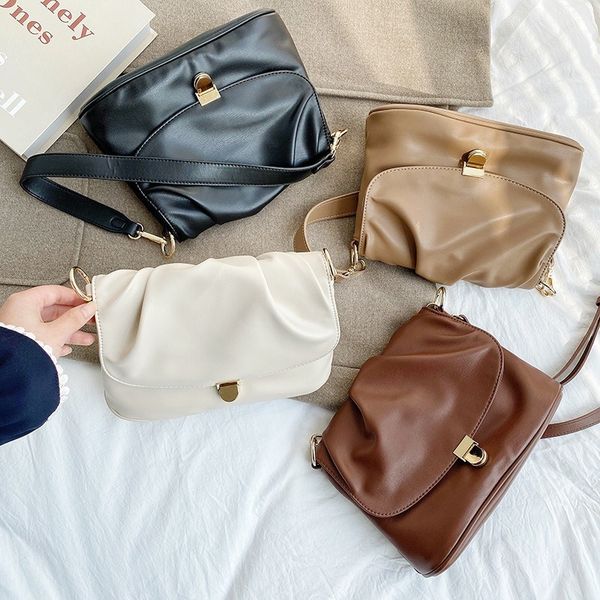 2020 new bag women's fashion one-shoulder bag women's pure color soft wrinkled slant simple set-piece small square tide
2020 new bag women's fashion one-shoulder bag women's pure color soft wrinkled slant simple set-piece small square tide