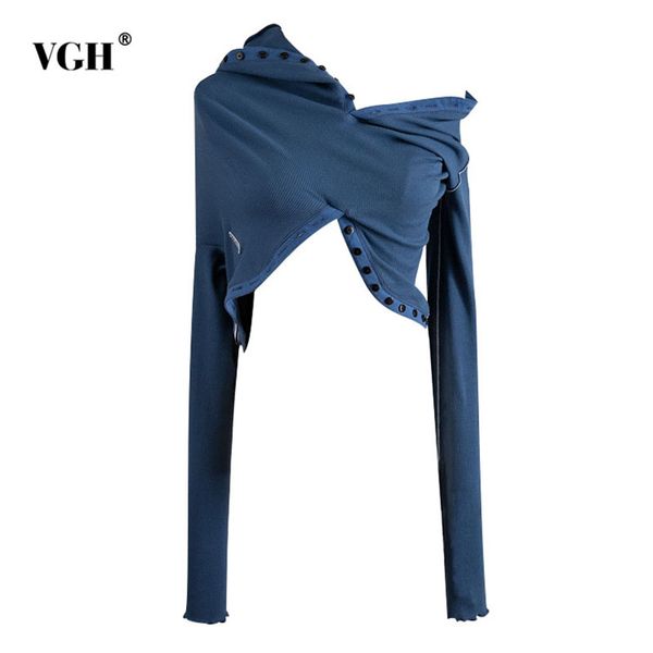women's t-shirt vgh t shirt female asymmetrical collar long sleeve irregular hem waistless embroidery knitting for fashion, White
women's t-shirt vgh t shirt female asymmetrical collar long sleeve irregular hem waistless embroidery knitting for fashion, White