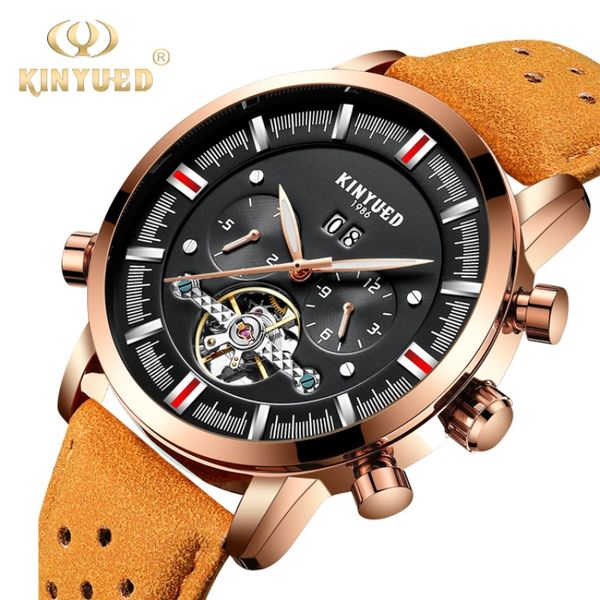 kinyued brand new watch swiss men leather strap large dial plate automatic mechanical watch, Slivery;brown
kinyued brand new watch swiss men leather strap large dial plate automatic mechanical watch, Slivery;brown