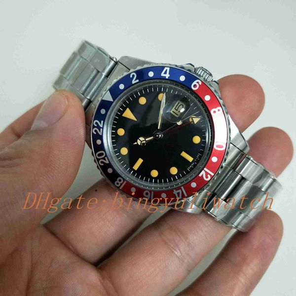 7 styles bpf antique edition r-gmt ref. 1675 vintage asia 2813 automatic movement men watch classic clasp red blue aluminum bezel, Slivery;brown
7 styles bpf antique edition r-gmt ref. 1675 vintage asia 2813 automatic movement men watch classic clasp red blue aluminum bezel, Slivery;brown