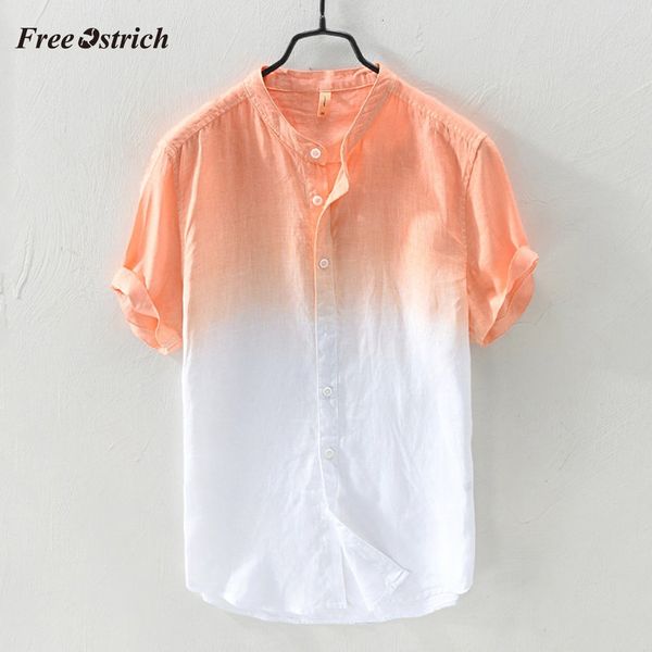 ostrich summer fashion men's turn-down collar shirt cool and thin breathable collar hanging dyed gradient cotton shirt, White;black
ostrich summer fashion men's turn-down collar shirt cool and thin breathable collar hanging dyed gradient cotton shirt, White;black