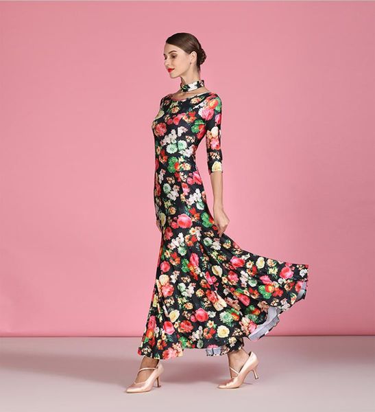 modern dance wear women ballroom dance training skirt waltz rumba tango printing dress long sleevefull-skirted dress s9062, Black;red
modern dance wear women ballroom dance training skirt waltz rumba tango printing dress long sleevefull-skirted dress s9062, Black;red