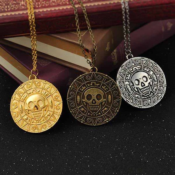 vintage bronze gold coin pirate charms aztec coin necklace men's movie pendant necklaces for lady xmas gift fashion jewelry, Silver
vintage bronze gold coin pirate charms aztec coin necklace men's movie pendant necklaces for lady xmas gift fashion jewelry, Silver