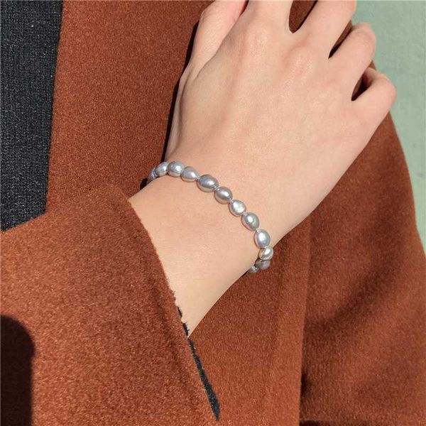gray natural pearl beaded bracelet elastic freshwater baroque 6-7mm rice pearls chain bangle women men minimalist jewelry gifts, Black
gray natural pearl beaded bracelet elastic freshwater baroque 6-7mm rice pearls chain bangle women men minimalist jewelry gifts, Black