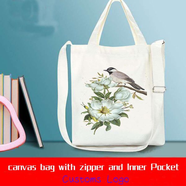 women canvas tote ladies shoulder bag fashion school girl messenger bag book big capacity travel shopping with zipper pocket
women canvas tote ladies shoulder bag fashion school girl messenger bag book big capacity travel shopping with zipper pocket