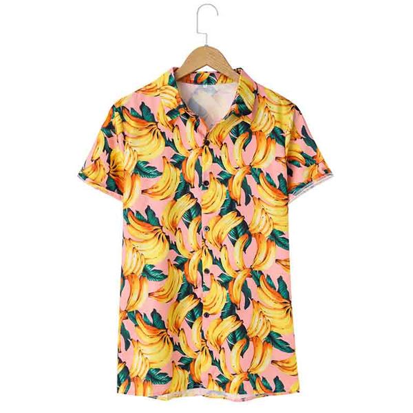 men's casual shirts printed slim short sleeve beach male spring summer button turn-down collar holiday fruit floral shirt, White;black
men's casual shirts printed slim short sleeve beach male spring summer button turn-down collar holiday fruit floral shirt, White;black