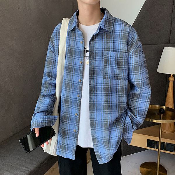 men's fashion plaid shirt -5xl big size loose long sleeve cotton shirts youth back to school check printed streetwear clothing, White;black
men's fashion plaid shirt -5xl big size loose long sleeve cotton shirts youth back to school check printed streetwear clothing, White;black