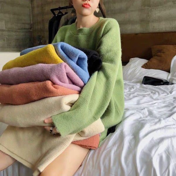 women's sweaters korea fashion candy colors knitted sweater o-neck female casual long sleeve pullover ladies sweet jumper, White;black
women's sweaters korea fashion candy colors knitted sweater o-neck female casual long sleeve pullover ladies sweet jumper, White;black
