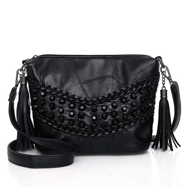 crossbody bags for women 2020 black genuine leather shoulder bag vintage lady weave bucket pack with tassel waterproof
crossbody bags for women 2020 black genuine leather shoulder bag vintage lady weave bucket pack with tassel waterproof