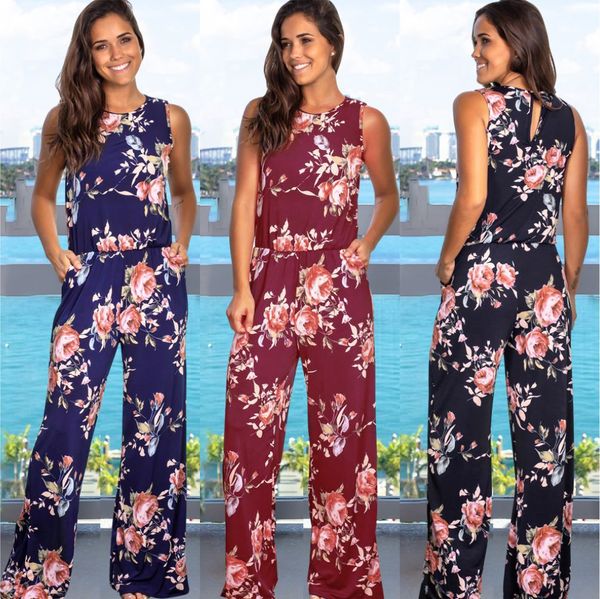 new summer print pockets for women's wear sleeveless broad-legged pants and pants 22803, White
new summer print pockets for women's wear sleeveless broad-legged pants and pants 22803, White