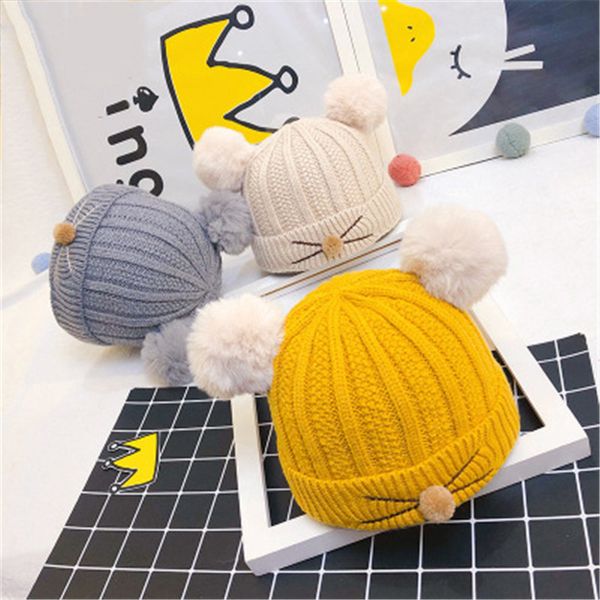 0-3 years boy and girls winter hats newborn baby warm knitting faux fur wool beanie hat infant winter caps with 2 double pom pom, Yellow
0-3 years boy and girls winter hats newborn baby warm knitting faux fur wool beanie hat infant winter caps with 2 double pom pom, Yellow