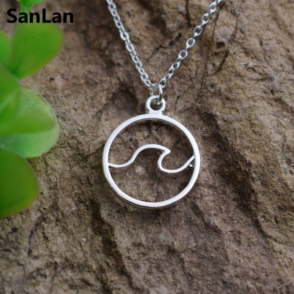 sanlan summer fashion wave necklace nautical jewelry gift for women jewelry for travel love christmas gift, Silver
sanlan summer fashion wave necklace nautical jewelry gift for women jewelry for travel love christmas gift, Silver