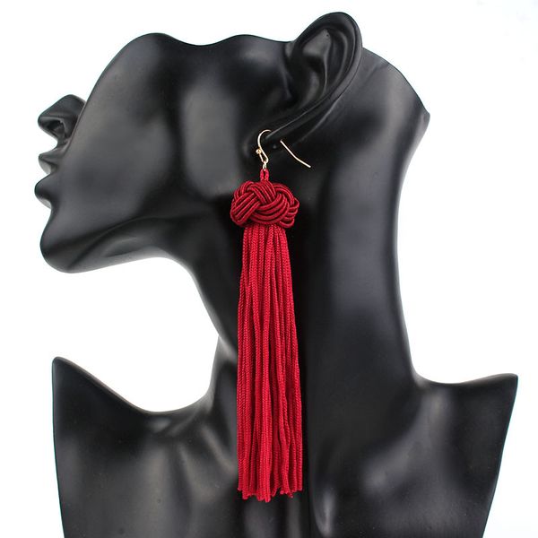 bohemian handmade woven long earrings fashion chinese knot tassle earrings for women party wedding jewelry gift, Silver
bohemian handmade woven long earrings fashion chinese knot tassle earrings for women party wedding jewelry gift, Silver