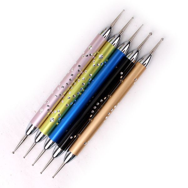 5pcs/set nail art dotting pen uv gel painting acrylic handle rhinestone crystal 2 way brush salon decoration manicure tools c027, Silver
5pcs/set nail art dotting pen uv gel painting acrylic handle rhinestone crystal 2 way brush salon decoration manicure tools c027, Silver