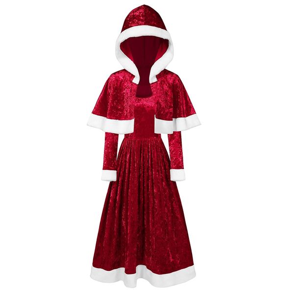 jaycosin women merry christmas velvet long sleeve o-neck festival dress and hooded cape plus size party princess dress #1205, Black;gray
jaycosin women merry christmas velvet long sleeve o-neck festival dress and hooded cape plus size party princess dress #1205, Black;gray