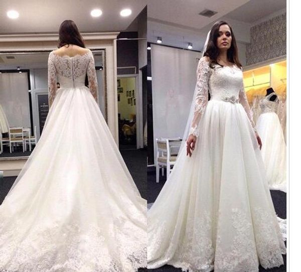 gorgeous princess wedding dresses gown off the shoulder hollow back long lace sleeves tulle wedding bridal gowns vestido de novia, White
gorgeous princess wedding dresses gown off the shoulder hollow back long lace sleeves tulle wedding bridal gowns vestido de novia, White
