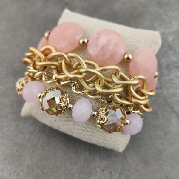 bangle fashion golden color chunky beads chain multilayer beaded bracelets set for women charm party jewelry gift, Black
bangle fashion golden color chunky beads chain multilayer beaded bracelets set for women charm party jewelry gift, Black