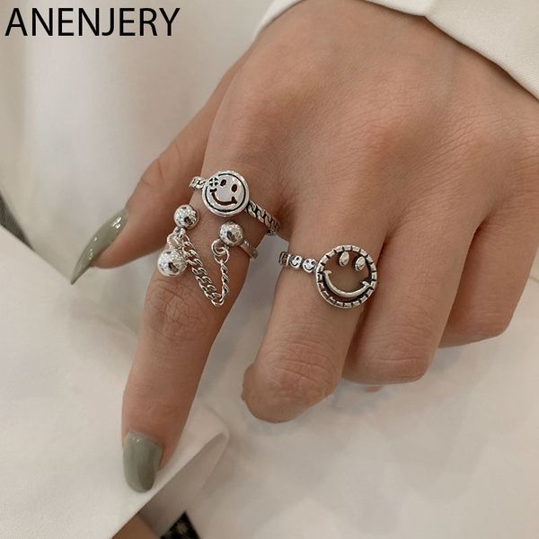 anenjery hollow smiling face thai silver ring 925 sterling silver round ball tassel open ring for women special gifts s-r645, Golden;silver
anenjery hollow smiling face thai silver ring 925 sterling silver round ball tassel open ring for women special gifts s-r645, Golden;silver