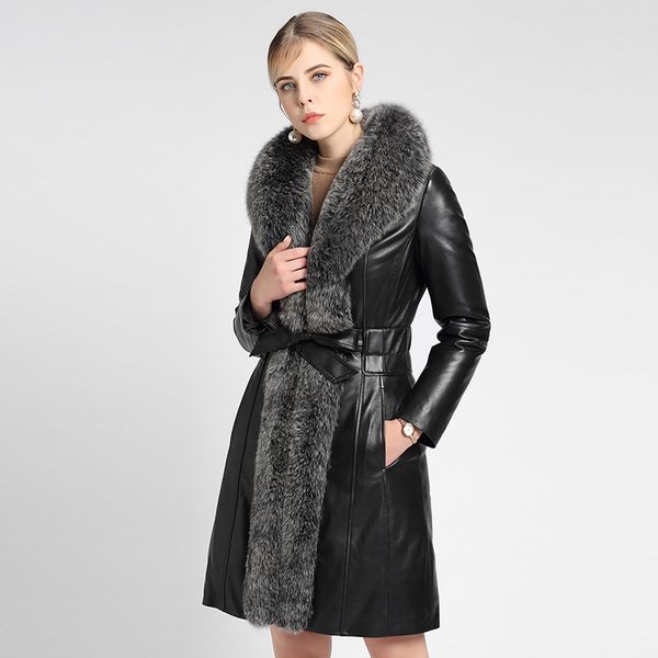 genuine leather jacket women 2019 winter women's fur coat female real sheepskin duck down jacket outwear plus size 4xl, Black
genuine leather jacket women 2019 winter women's fur coat female real sheepskin duck down jacket outwear plus size 4xl, Black