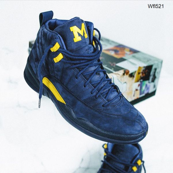 12 michigan 12s blue yellow basketball shoes mens 12 xii trainers outdoor athletics casual sports sneakers size 40-47, Black
12 michigan 12s blue yellow basketball shoes mens 12 xii trainers outdoor athletics casual sports sneakers size 40-47, Black